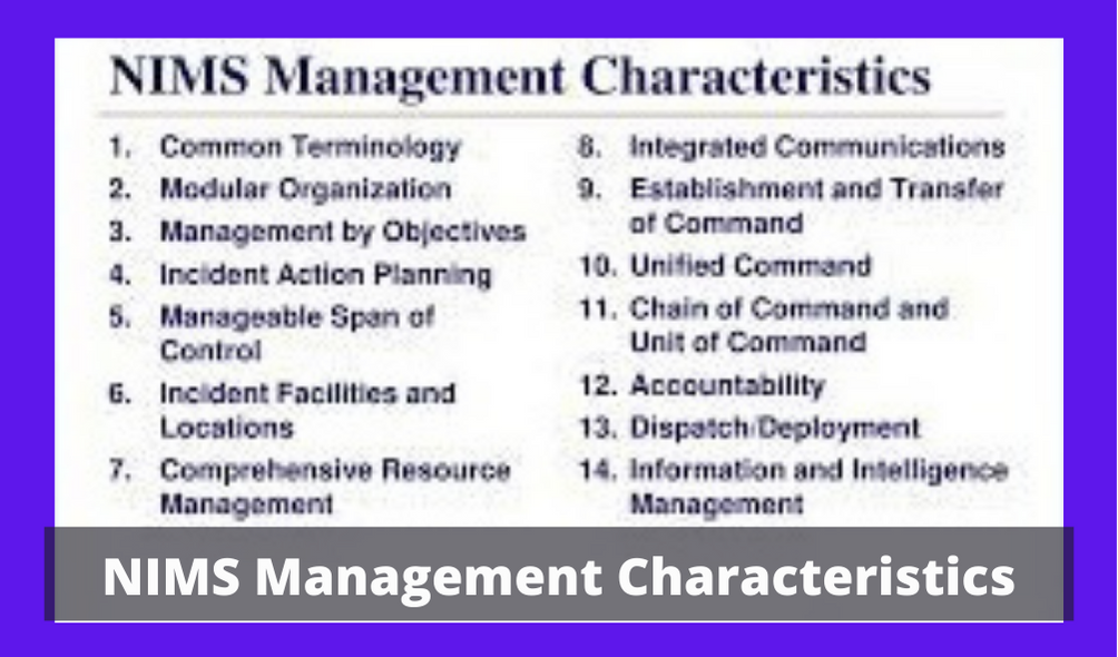 What Are the NIMS Management Characteristics?